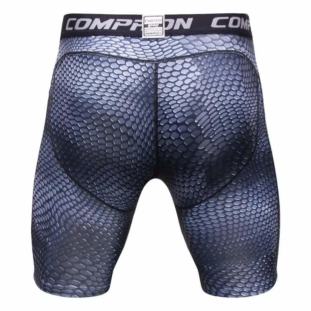 2018 Beach Summer Compression Shorts Men Fashion 3D Print Short Leggings Crossfit Joggers Quick-drying Skinny Fitness Shorts Men 5