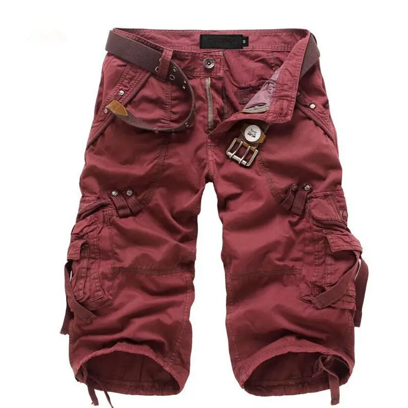 8 Colors Plus Size 29-40 New Brand Summer Camouflage Loose Cargo Shorts Men Camo Summer Short Pants Homme Cargo Shorts NO BELT 16