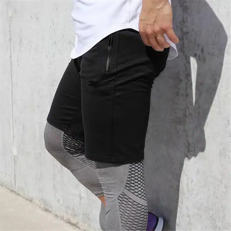 High Quality Cotton Men fitness Shorts Summer 2018 beach New Fashion The Pocket Zipper Garnish Short Pants Hot selling M-XXL 1