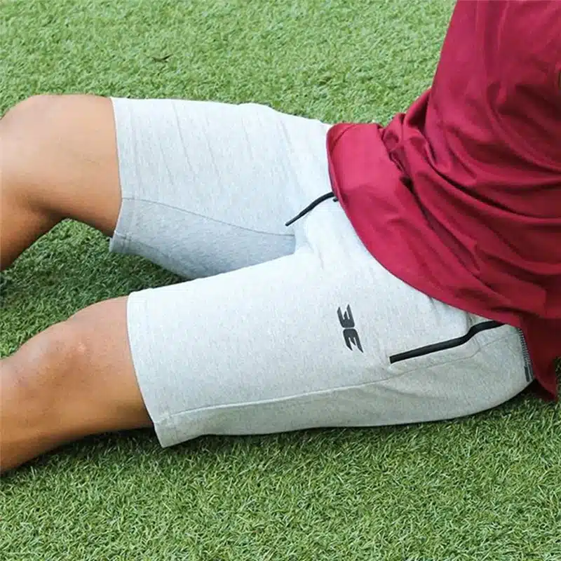 High Quality Cotton Men fitness Shorts Summer 2018 beach New Fashion The Pocket Zipper Garnish Short Pants Hot selling M-XXL 3