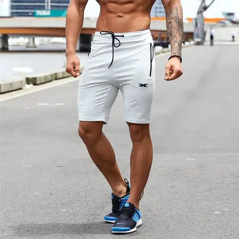 High Quality Cotton Men fitness Shorts Summer 2018 beach New Fashion The Pocket Zipper Garnish Short Pants Hot selling M-XXL 5