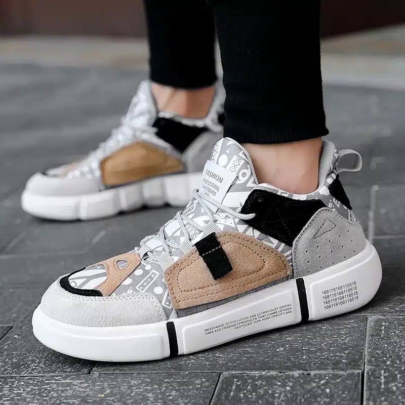 ADBOOV New 2019 Flat Sneakers Women Men Size 35-44 Leather + Canvas Chunky Shoes Chaussures Femme 10