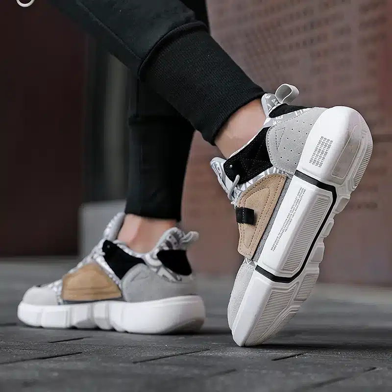 ADBOOV New 2019 Flat Sneakers Women Men Size 35-44 Leather + Canvas Chunky Shoes Chaussures Femme 11