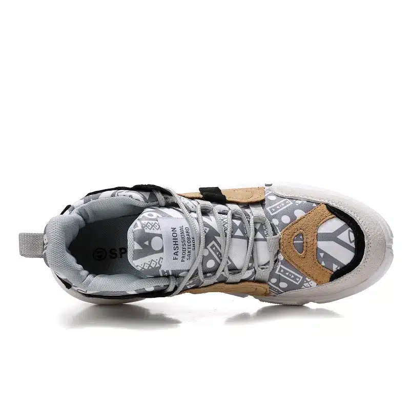 ADBOOV New 2019 Flat Sneakers Women Men Size 35-44 Leather + Canvas Chunky Shoes Chaussures Femme 36