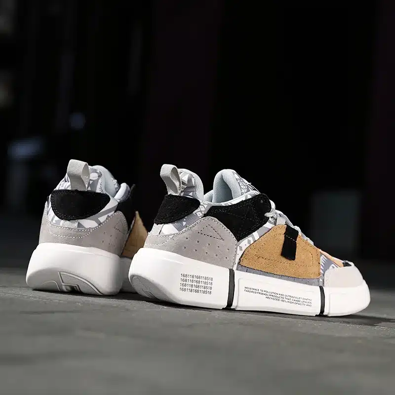 ADBOOV New 2019 Flat Sneakers Women Men Size 35-44 Leather + Canvas Chunky Shoes Chaussures Femme 44