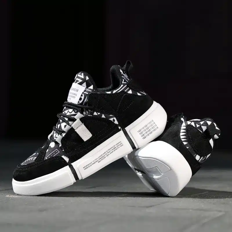 ADBOOV New 2019 Flat Sneakers Women Men Size 35-44 Leather + Canvas Chunky Shoes Chaussures Femme 47