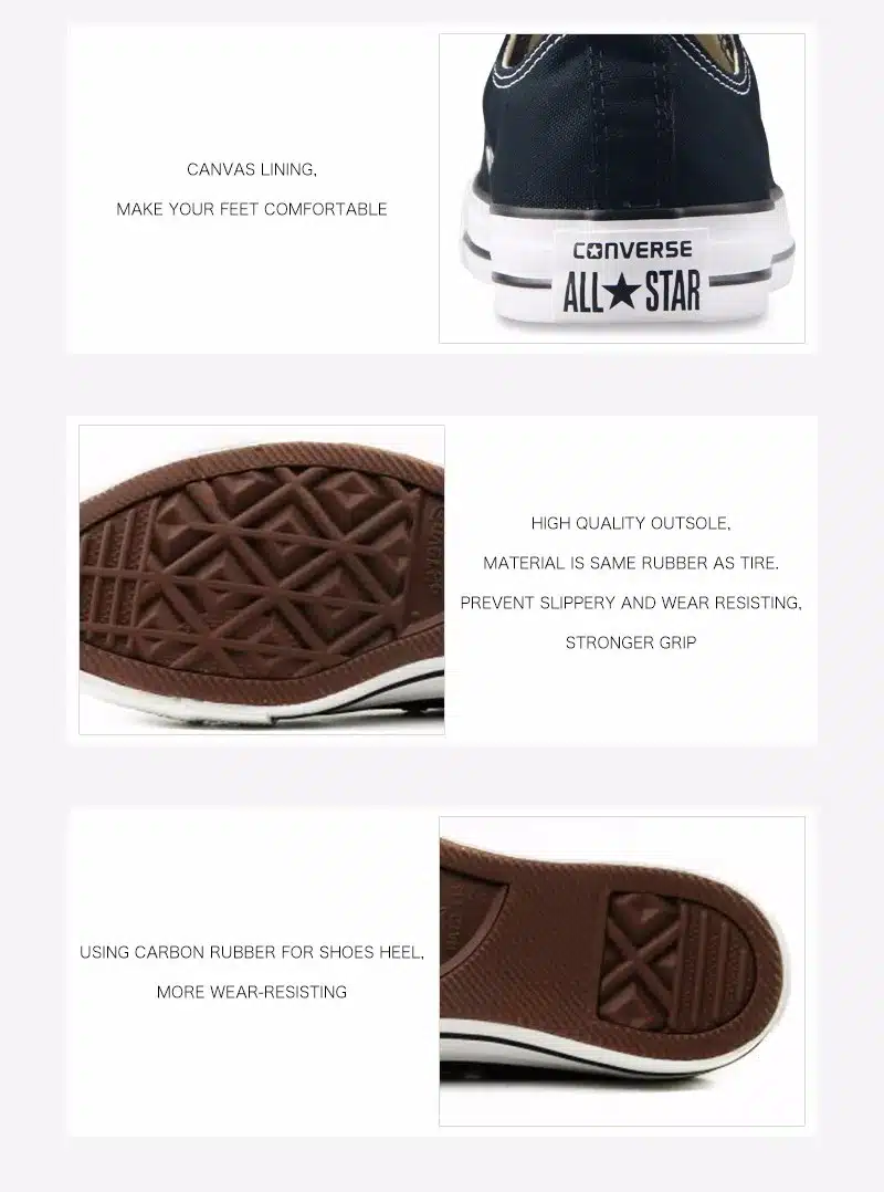 Original Converse classic all star canvas shoes men and women sneakers low classic Skateboarding Shoes 4 color 10