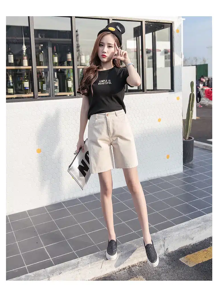 Hzirip 2017 Summer Women Hot Short Fashion Loose Cotton Wide Leg Shorts Candy Color Casual Shorts Womens Plus Size Bottoms S-3XL 19