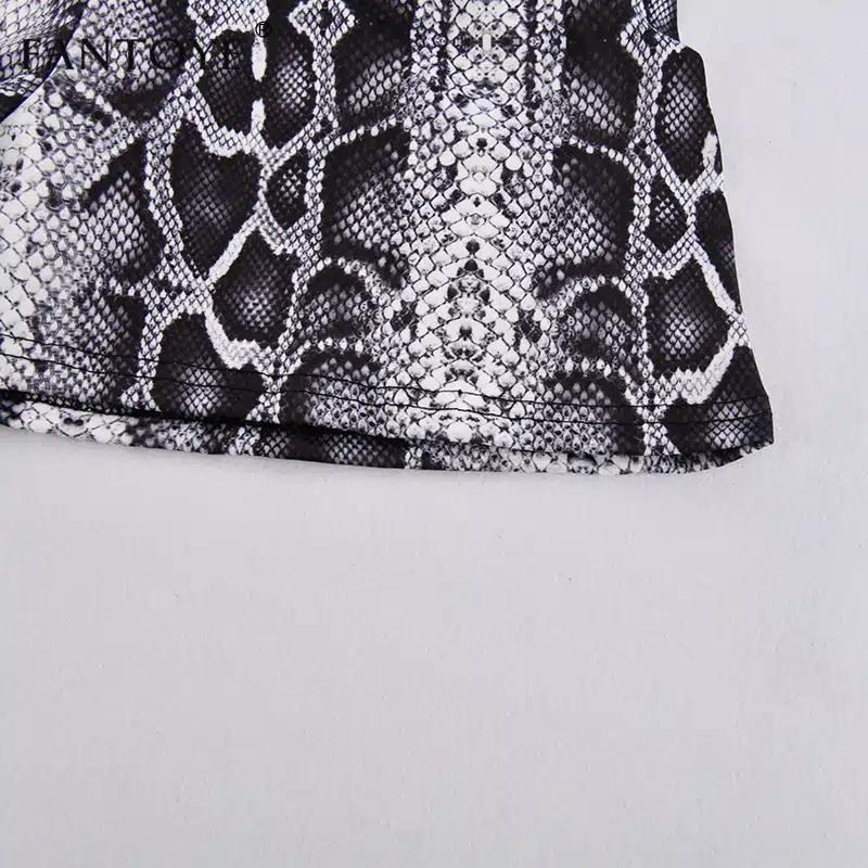 Fantoye Snake Print High Waist Shorts Women 2018 Autumn Paper Bag Sexy Elegant Fashion Lace Up Ruffle Mini Ladies Shorts Skirts 38