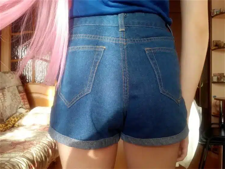 Vintage High Waist Crimping Denim Shorts Women 2019 Europe Style New Fashion Brand Slim Casual Femme Short Jeans Mujer Plus Size 9
