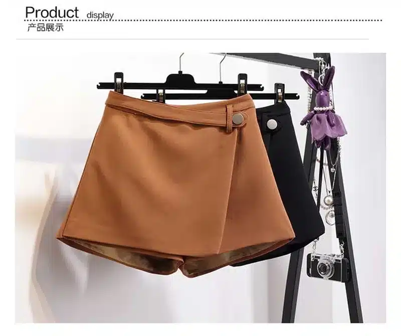 MISSFEBPLUM Summer Shorts For Women 2018 High Waist Casual Irregular Wide Leg Short Slim Cotton Plus Size Solid Shorts Skirts 6
