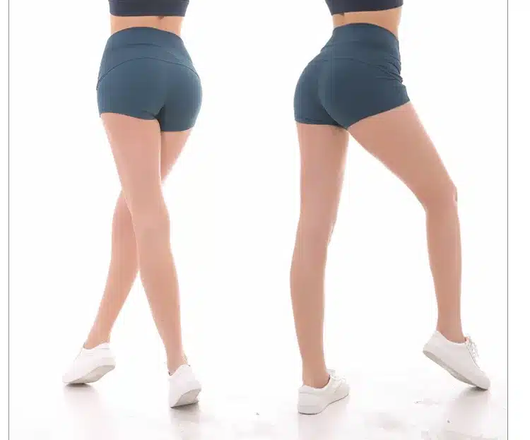 Coloravlue Soft Nylon Fitness Jogger Shorts Women High Waist Solid Sport Workout Shorts Slim Tummy Control Gym Athletic Shorts 25
