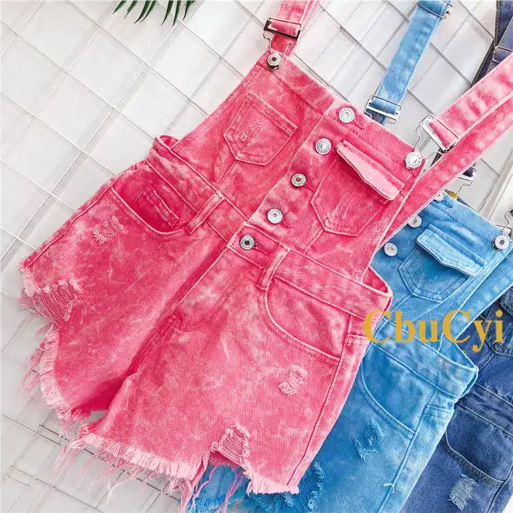 CbuCyi Fashion Denim Overalls for Women Jumpsuit Female Denim Rompers Womens Playsuit Salopette Straps Overalls Shorts Rompers 10