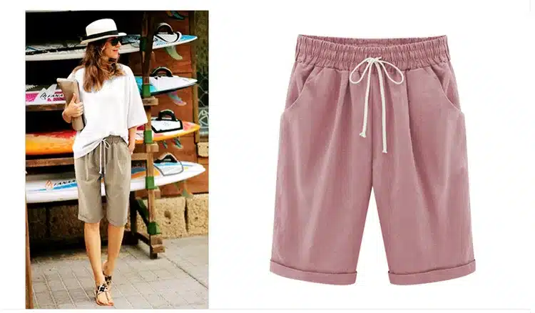 Summer Plus size Shorts Women Candy Color Elastic Waist Comfortable Cotton Short Female shorts M-6XL 8 Color 11