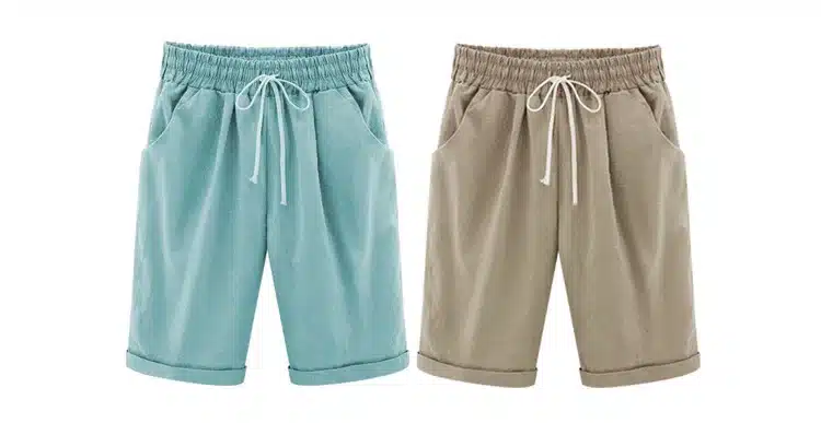 Summer Plus size Shorts Women Candy Color Elastic Waist Comfortable Cotton Short Female shorts M-6XL 8 Color 17