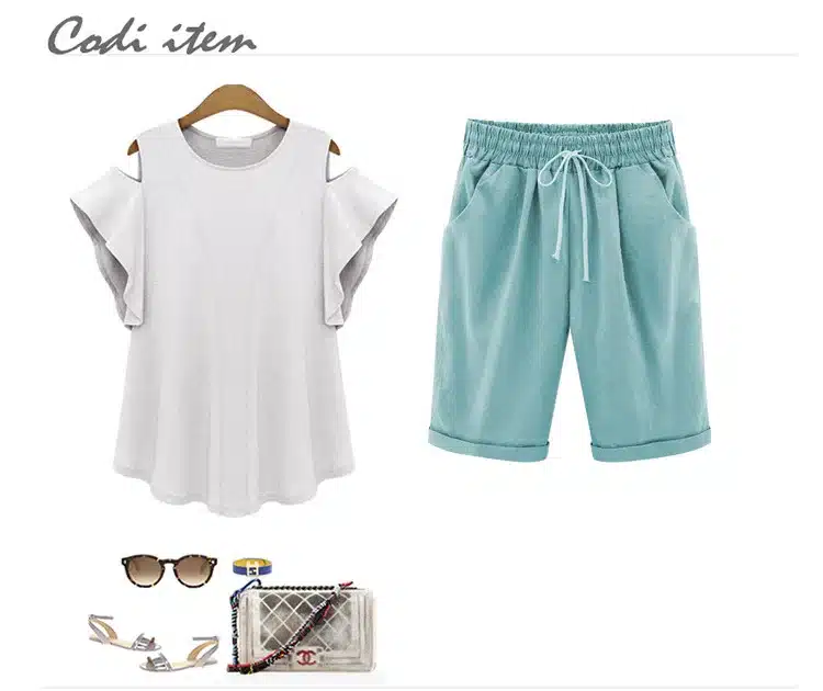 Summer Plus size Shorts Women Candy Color Elastic Waist Comfortable Cotton Short Female shorts M-6XL 8 Color 20