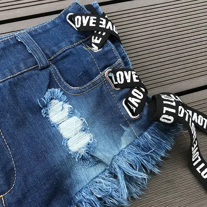 2018 Sexy Low Waist Bandage Denim Ripped Hole Short Jeans Mini Skinny Sexy Club DJ Dance Shorts New White Blue Black 16
