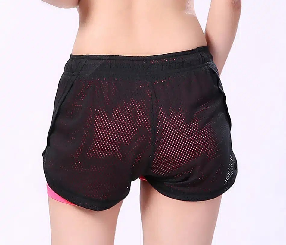 Blesskiss Sport Shorts Women Fitness Clothes Summer Mesh Workout Lulu Running Gym Yoga Shorts For Ladies Elastic Short Pants 32