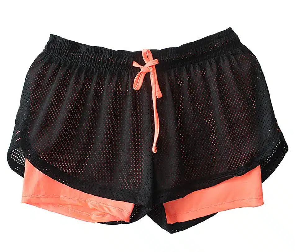 Blesskiss Sport Shorts Women Fitness Clothes Summer Mesh Workout Lulu Running Gym Yoga Shorts For Ladies Elastic Short Pants 40