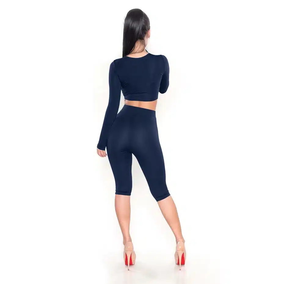 HAOYUAN 2 Piece Set Women Sexy Long Sleeve Top+Biker Shorts Track Suit Bodycon Tracksuit Casual Two Pieces Outfits Sweatsuit 32