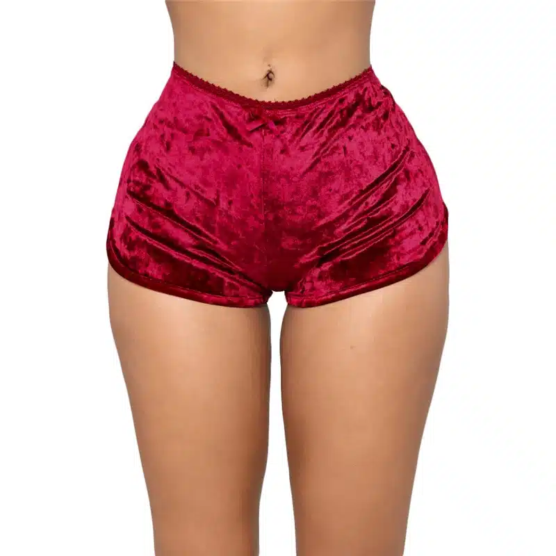 Adogirl Women Velvet Tracksuit Sexy V Neck Spaghetti Straps Crop Top + Shorts Fashion Night Club Suits Two Piece Set Outfits 19