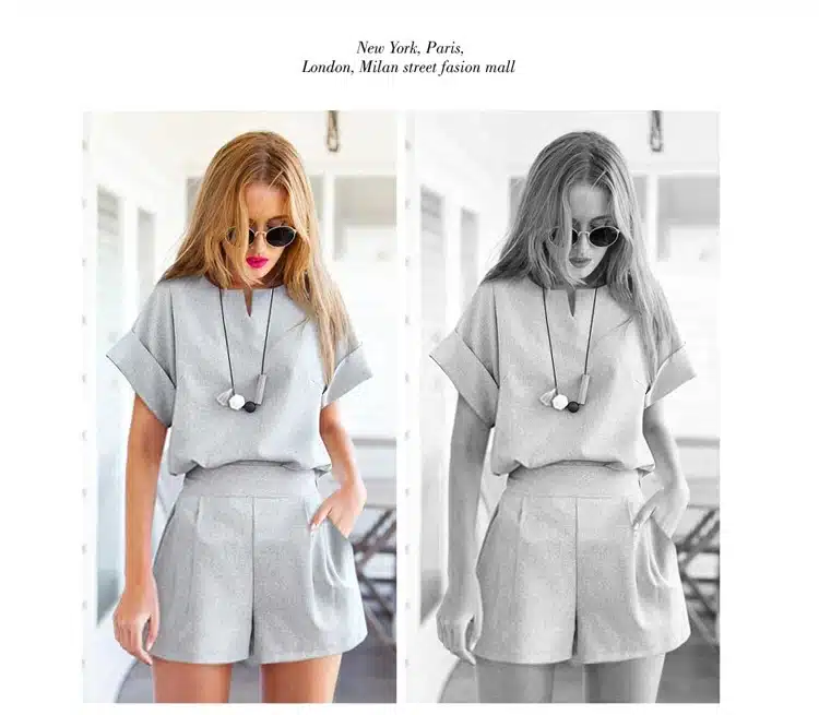 Trytree Spring summer Women two piece set Casual Cotton tops + short Soild Female Office plus size Suit Set Short Sleeve Sets 12