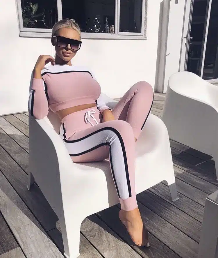 Women Yoga Set Gym Clothing Patchwork Seamless Leggings+Cropped Top Workout Sport Suit Women Long Sleeve Fitness Set Sportwear 17