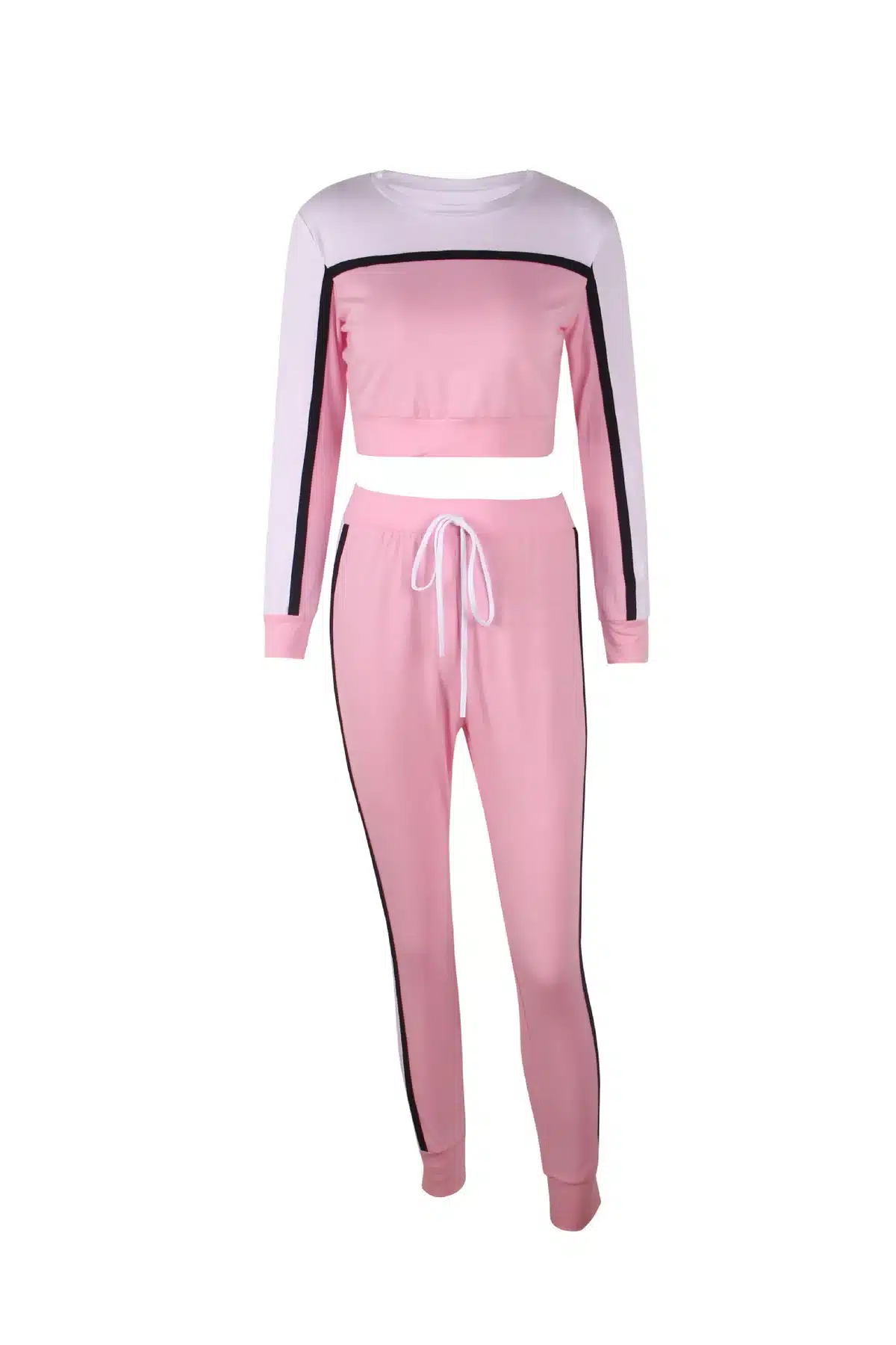 Women Yoga Set Gym Clothing Patchwork Seamless Leggings+Cropped Top Workout Sport Suit Women Long Sleeve Fitness Set Sportwear 34