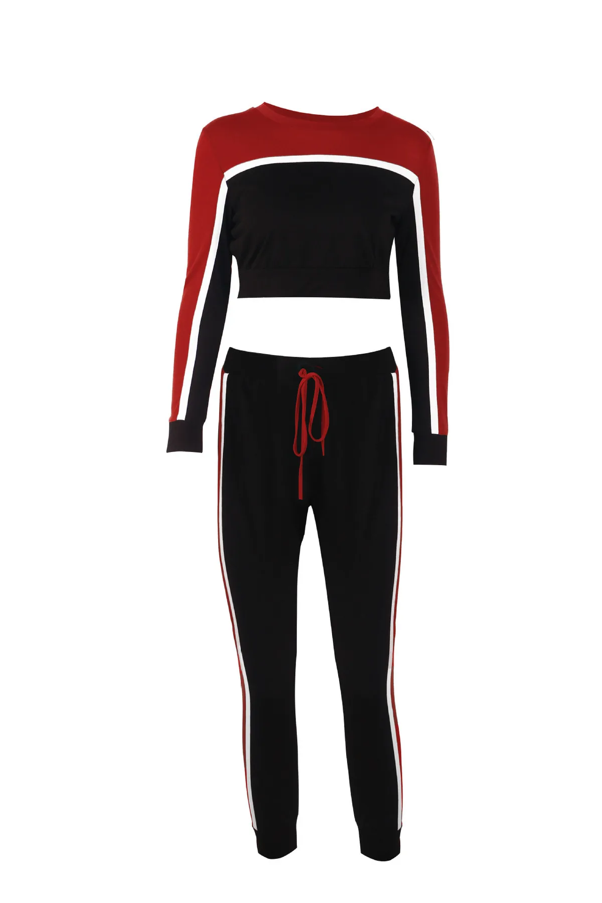 Women Yoga Set Gym Clothing Patchwork Seamless Leggings+Cropped Top Workout Sport Suit Women Long Sleeve Fitness Set Sportwear 37