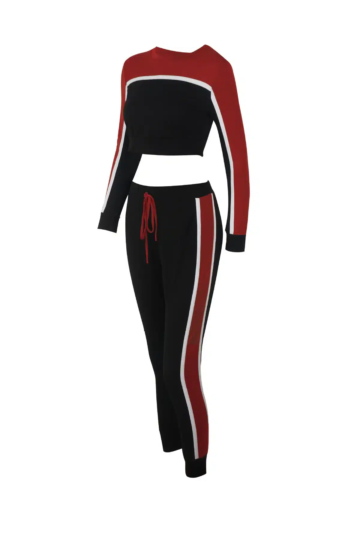 Women Yoga Set Gym Clothing Patchwork Seamless Leggings+Cropped Top Workout Sport Suit Women Long Sleeve Fitness Set Sportwear 38