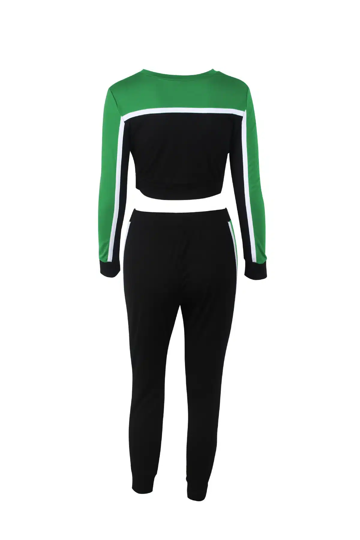 Women Yoga Set Gym Clothing Patchwork Seamless Leggings+Cropped Top Workout Sport Suit Women Long Sleeve Fitness Set Sportwear 45