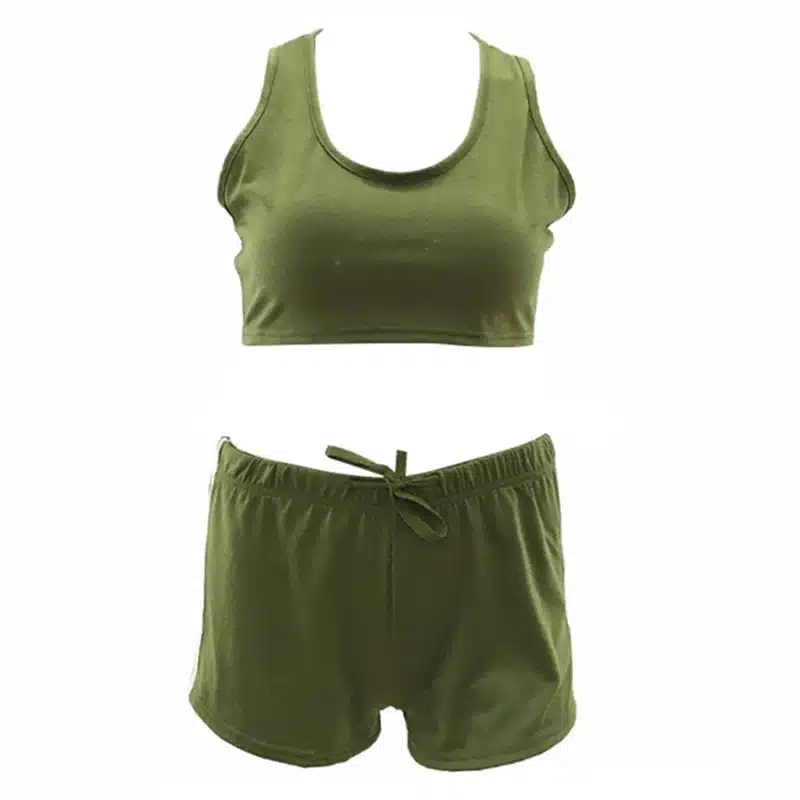 Summer Women Sport Suits Sexy Crop Tops+Shorts Tracksuit 2019 Two Piece Set Gym Running Joggings Yoga Exercise Clothes Quick Dry 16