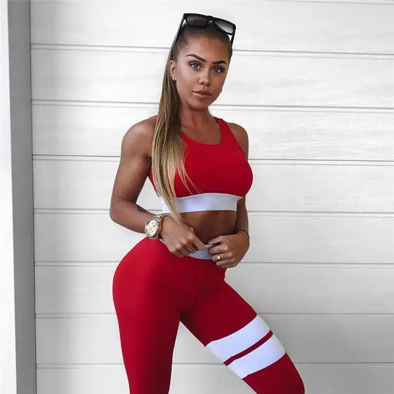 Women Set Sport Suit Clothes Sports Bra+Yoga Pants Wear For Women Sportswear Woman Gym Fitness Clothing Sexy Yoga Set Tracksuit 14