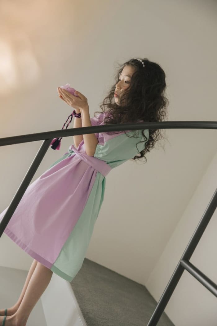 New 2019 Girls Dress Patchwork Color Cotton Baby Princess Dress Kids Children Summer Clothes Mother and Daughter Dress,#3978 19