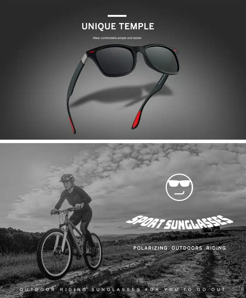 BRAND DESIGN Classic Polarized Sunglasses Men Women Driving Square Frame Sun Glasses Male Goggle UV400 Gafas De Sol 4