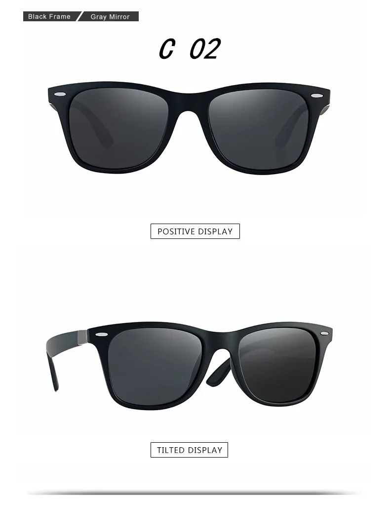 BRAND DESIGN Classic Polarized Sunglasses Men Women Driving Square Frame Sun Glasses Male Goggle UV400 Gafas De Sol 9