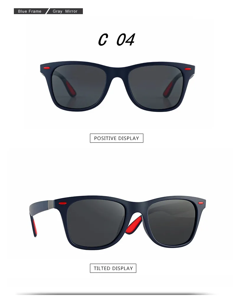 BRAND DESIGN Classic Polarized Sunglasses Men Women Driving Square Frame Sun Glasses Male Goggle UV400 Gafas De Sol 11