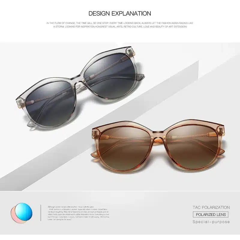 2019 New Luxury HD Polarized Women Sunglasses Fashion Round Ladies Vintage Brand Design cat eye woman Female Sun Glasses oculos 10