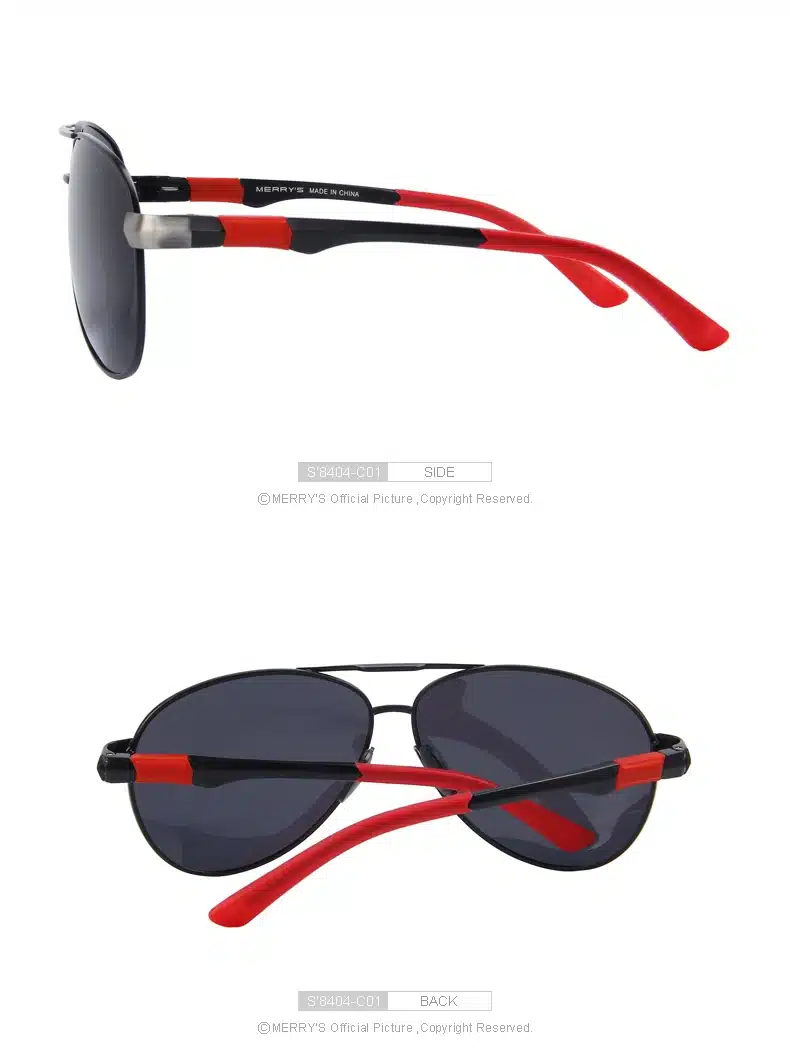 MERRYS DESIGN Men Classic Pilot Sunglasses HD Polarized Sunglasses For Driving Aviation Alloy Frame Spring Legs UV400 S8404 20