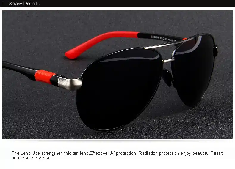 MERRYS DESIGN Men Classic Pilot Sunglasses HD Polarized Sunglasses For Driving Aviation Alloy Frame Spring Legs UV400 S8404 26