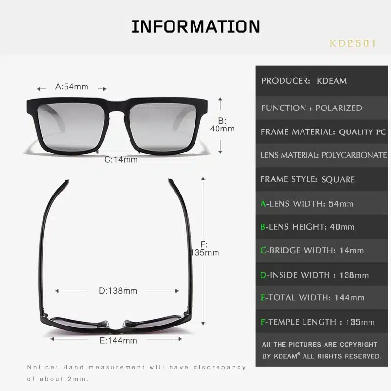 KDEAM Eye-catching Function Polarized Sunglasses For Men Matte Black Frame Fit. Painting Temples Play-Cool Sun Glasses With Case 11