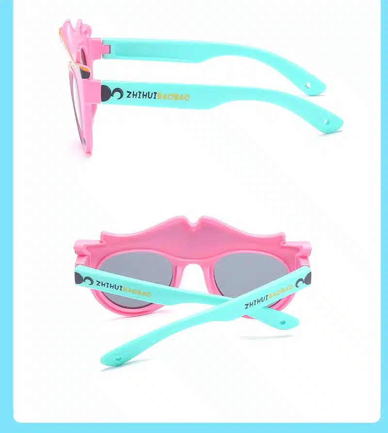 Fashion Kids Polarized Sunglasses Brand Cartoon Sun Glasses Boys&Girls Baby Suitable For Children Aged 3-10 Silicone Frame RS590 4