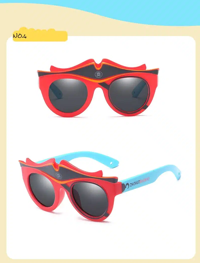 Fashion Kids Polarized Sunglasses Brand Cartoon Sun Glasses Boys&Girls Baby Suitable For Children Aged 3-10 Silicone Frame RS590 7
