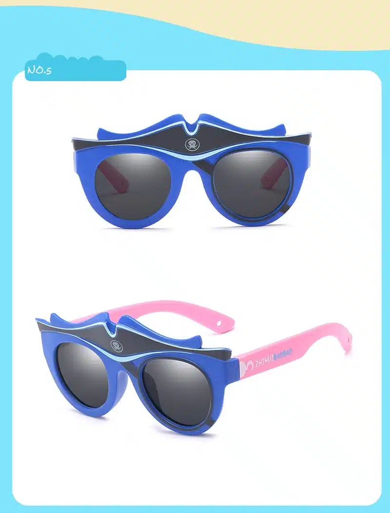Fashion Kids Polarized Sunglasses Brand Cartoon Sun Glasses Boys&Girls Baby Suitable For Children Aged 3-10 Silicone Frame RS590 8