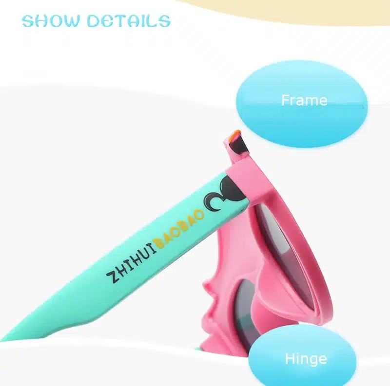 Fashion Kids Polarized Sunglasses Brand Cartoon Sun Glasses Boys&Girls Baby Suitable For Children Aged 3-10 Silicone Frame RS590 10
