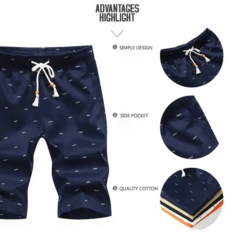 New Arrival Men Shorts Cotton Casual Shorts For Men Elastic Waist Summer Beach Shorts Fish Personalized Printed High Quality 3 22