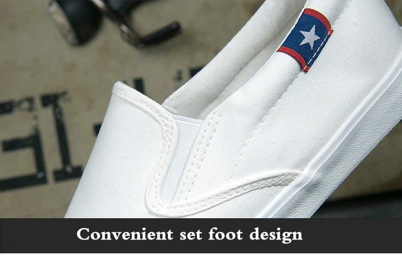 Men Canvas Shoes Simple Casual Mens Loafers 2018 Autumn High Quality Anti-Slip Comfortable Vulcanized Shoes Man Flats Size 35-47 5