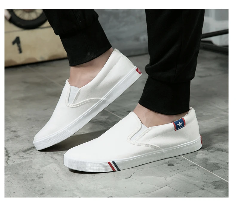Men Canvas Shoes Simple Casual Mens Loafers 2018 Autumn High Quality Anti-Slip Comfortable Vulcanized Shoes Man Flats Size 35-47 14