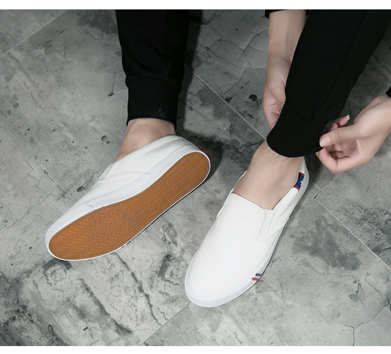 Men Canvas Shoes Simple Casual Mens Loafers 2018 Autumn High Quality Anti-Slip Comfortable Vulcanized Shoes Man Flats Size 35-47 15