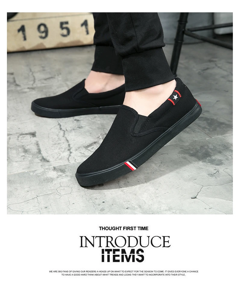 Men Canvas Shoes Simple Casual Mens Loafers 2018 Autumn High Quality Anti-Slip Comfortable Vulcanized Shoes Man Flats Size 35-47 17